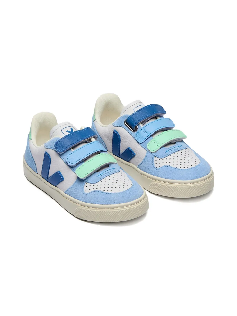 VEJA Kids touch-strap low-top sneakers Blue