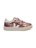 VEJA Kids metallic leather touch-strap sneakers - Pink