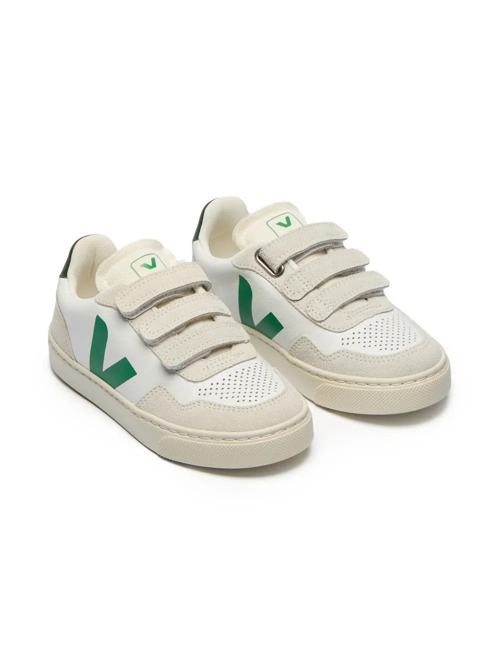 VEJA Kids touch strap sneakers Wit