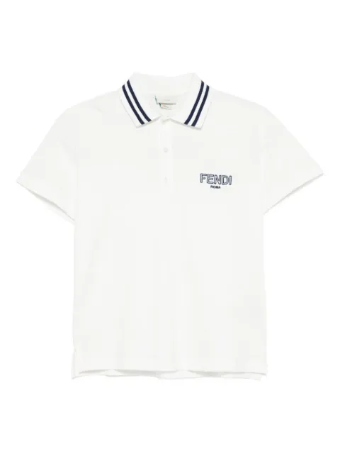 Fendi Kids tipped-collar polo shirt