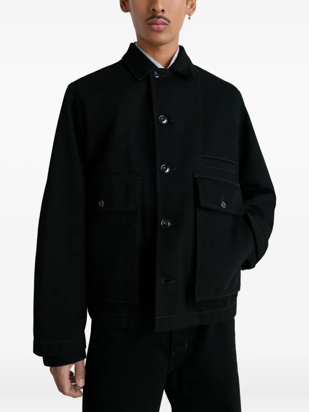 LEMAIRE Boxy denim jack Zwart