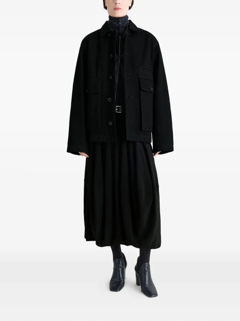 LEMAIRE Boxy denim jack Zwart