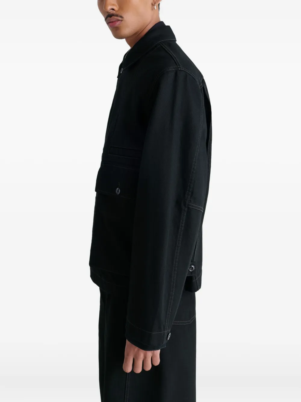 LEMAIRE Boxy denim jack Zwart