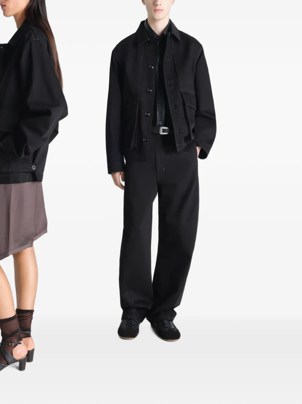 LEMAIRE ボクシー デニムジャケット | ブラック | FARFETCH JP