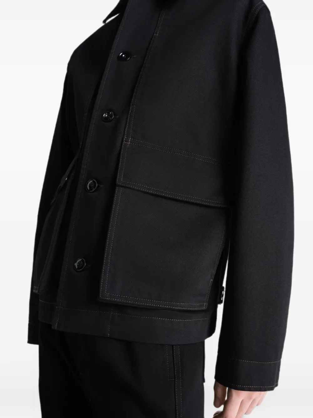 LEMAIRE ボクシー デニムジャケット | ブラック | FARFETCH JP