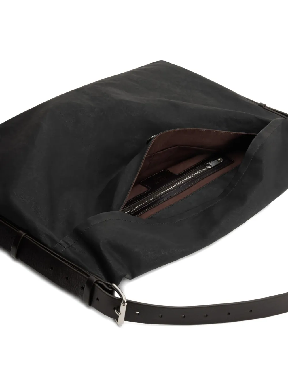 LEMAIRE Medium tas met leren bandje Zwart
