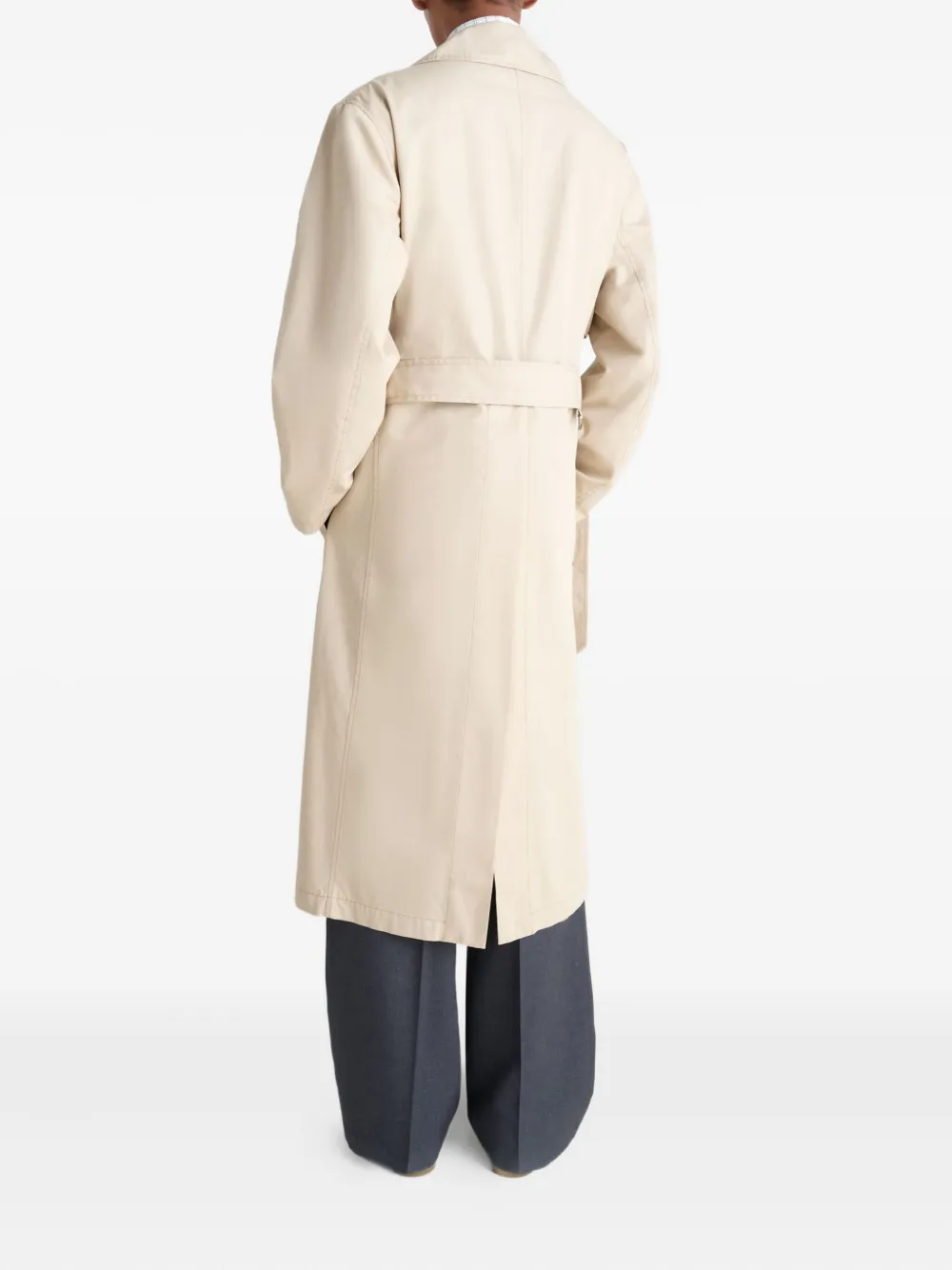 LEMAIRE Trenchcoat met dubbele rij knopen en ceintuur Beige