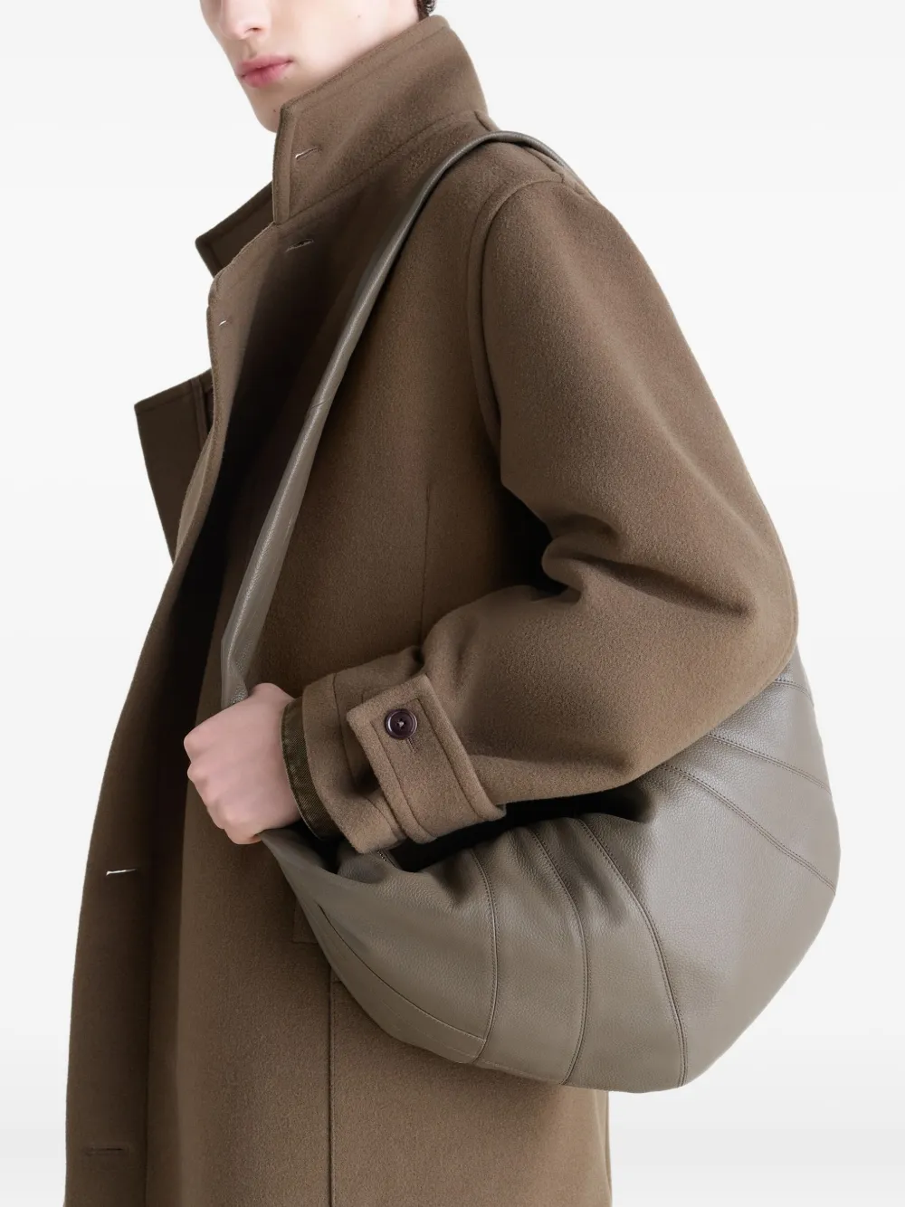 LEMAIRE Croissant grote schoudertas Beige