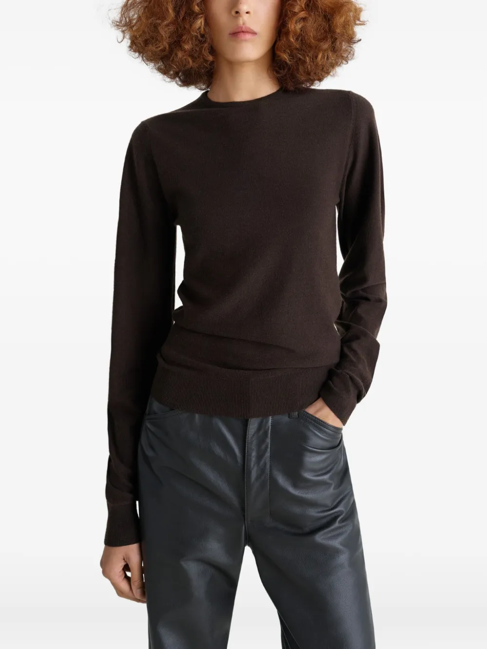 LEMAIRE Wollen trui met ronde hals Rood