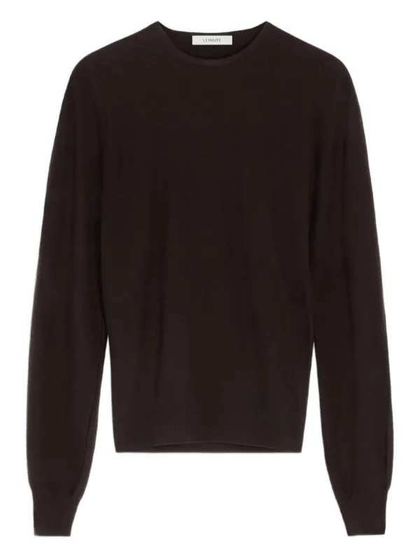Lemaire Crew-neck Wool Sweater in Red