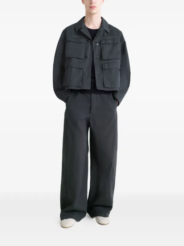 LEMAIRE Buttoned Pocket Utility Jacket | Grey | FARFETCH UK