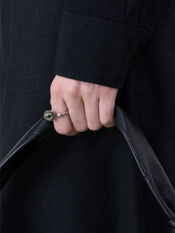 LEMAIREKEYRING ルメール LEMAIRE Cat Eye Ring | Green | FARFETCH