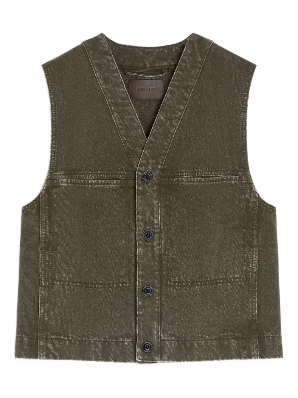 LEMAIRE Button-up gilet Groen