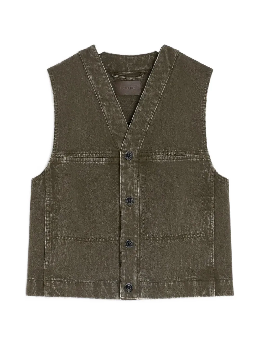 LEMAIRE button-up gilet - Green