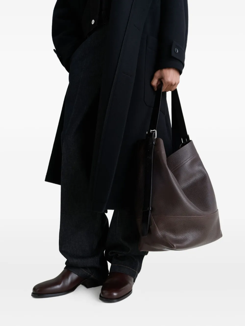 LEMAIRE Grote shopper met riem - Bruin