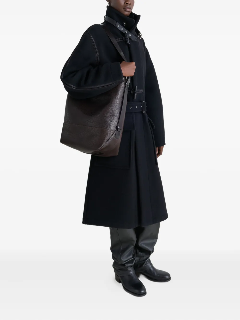 LEMAIRE Grote shopper met riem Bruin
