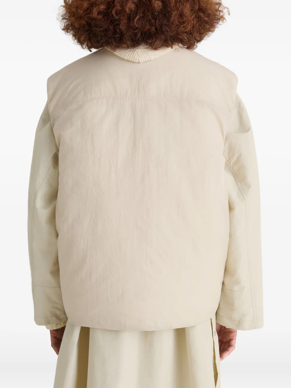 LEMAIRE Bodywarmer met gewatteerde zak Beige