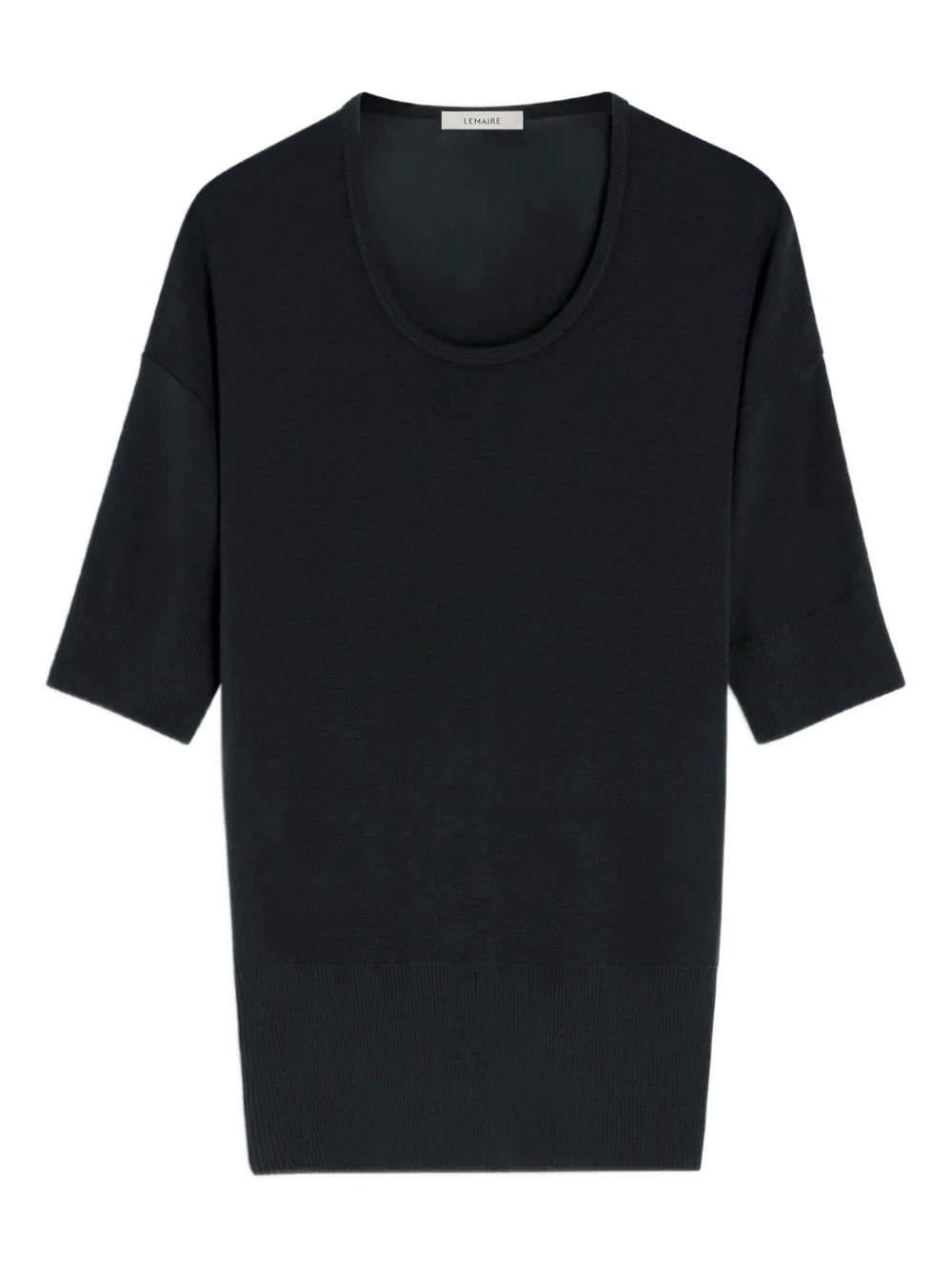 LEMAIRE ribbed short-sleeve T-shirt | Black | Image 1