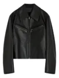 LEMAIRE zip-front leather jacket - Brown