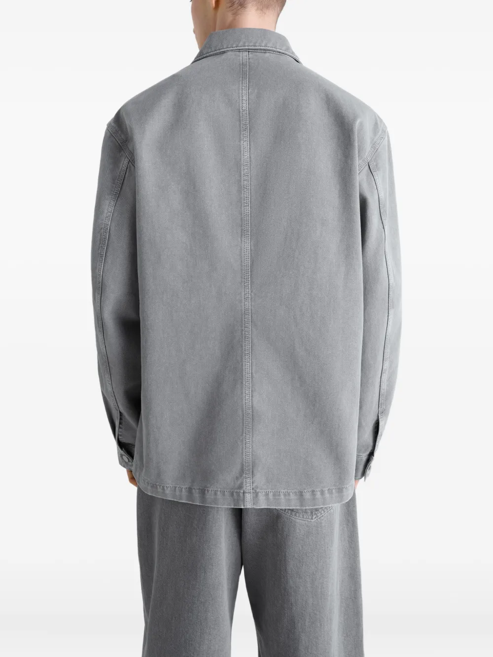 LEMAIRE Denim shirtjack met opgestikte zakken Grijs