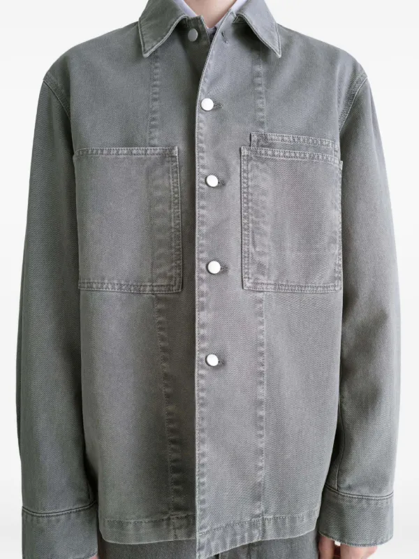 LEMAIRE パッチポケット デニムオーバーシャツ | グレー | FARFETCH JP