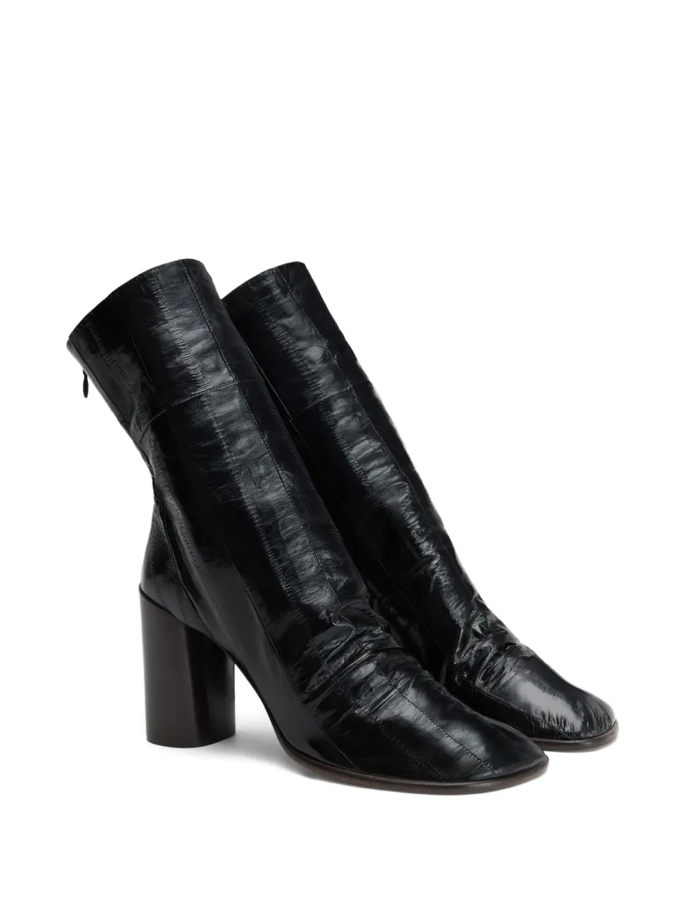 LEMAIRE 80mm Glove Eel leather block-heel boots | Ankle Boots | Image 2