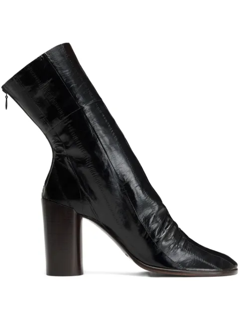 LEMAIRE 80mm Glove Eel leather block-heel boots