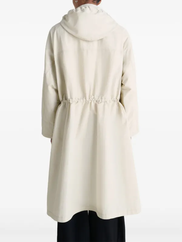 LEMAIRE Utility hand-flap snap-fastening Raincoat | White