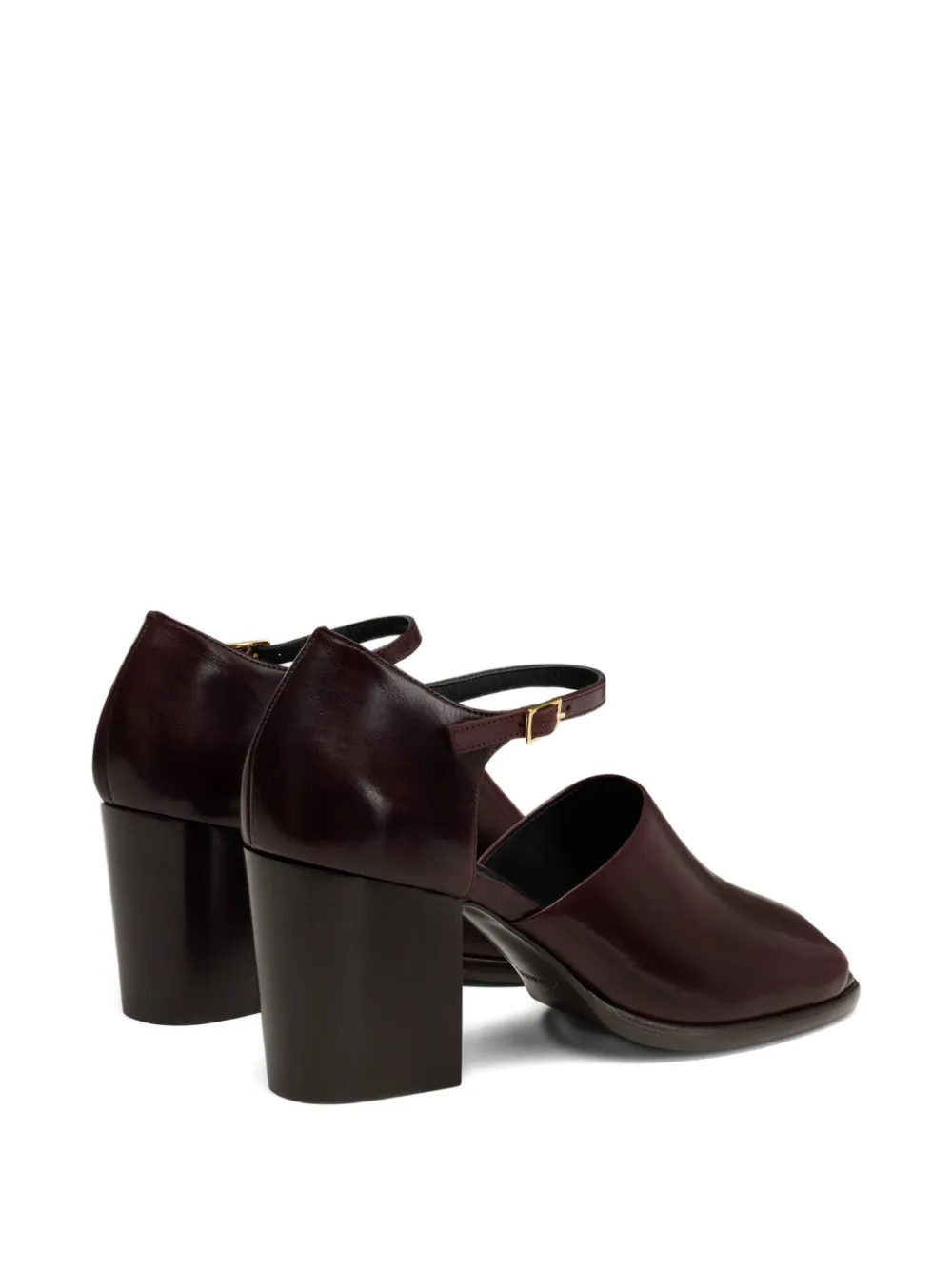 Lemaire 80mm Square-toe Block-heel Sandals In Brown