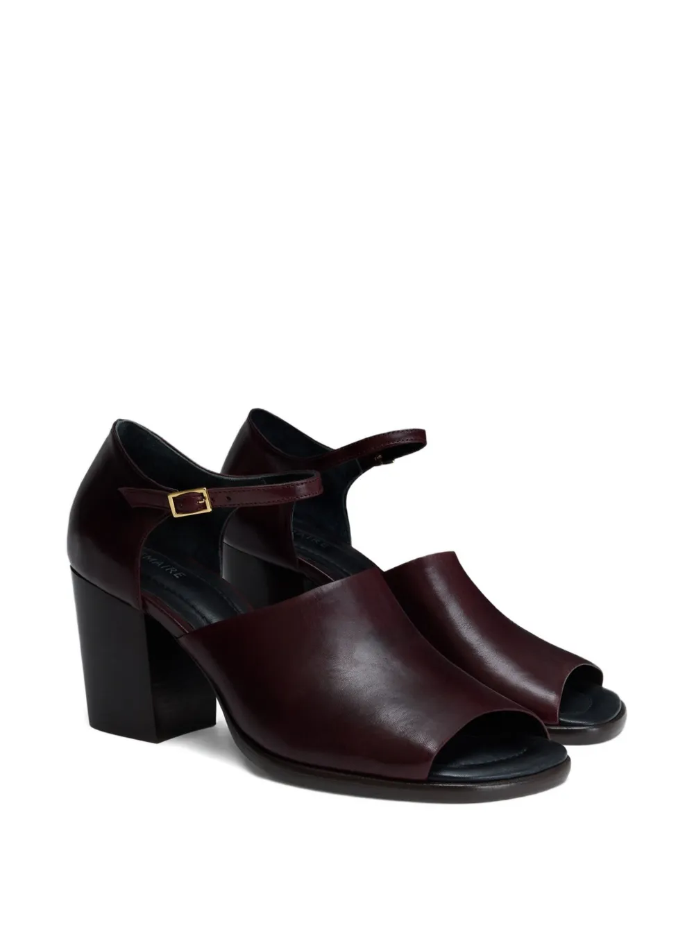Lemaire 80mm Square-toe Block-heel Sandals In Brown