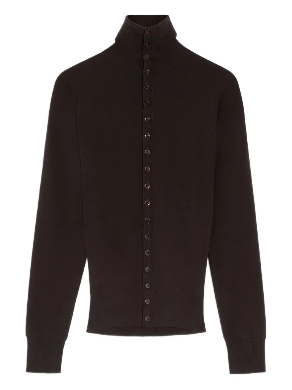 LEMAIRE high-neck cardigan | Brown | Image 1