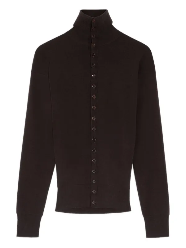LEMAIRE high-neck Cardigan | Purple | FARFETCH JO