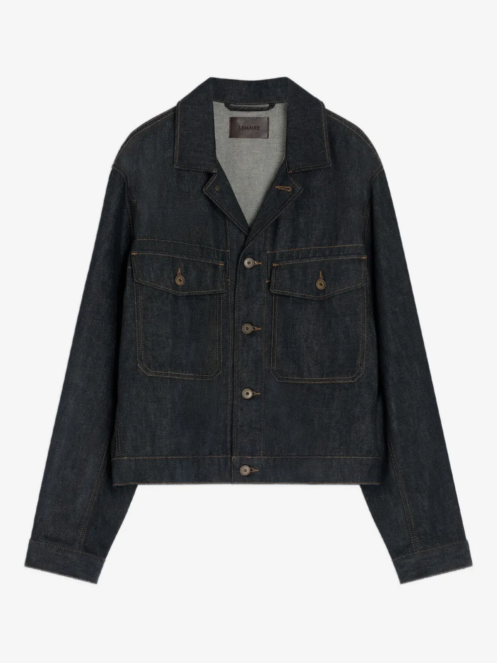 LEMAIRE patch-pocket denim jacket | Black | Image 1
