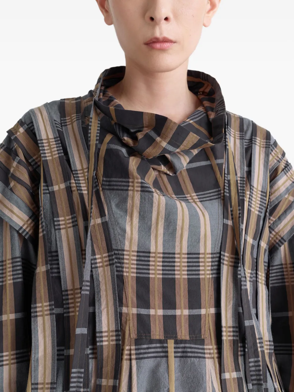 Lemaire Topstitched Striped Blouse In Multi