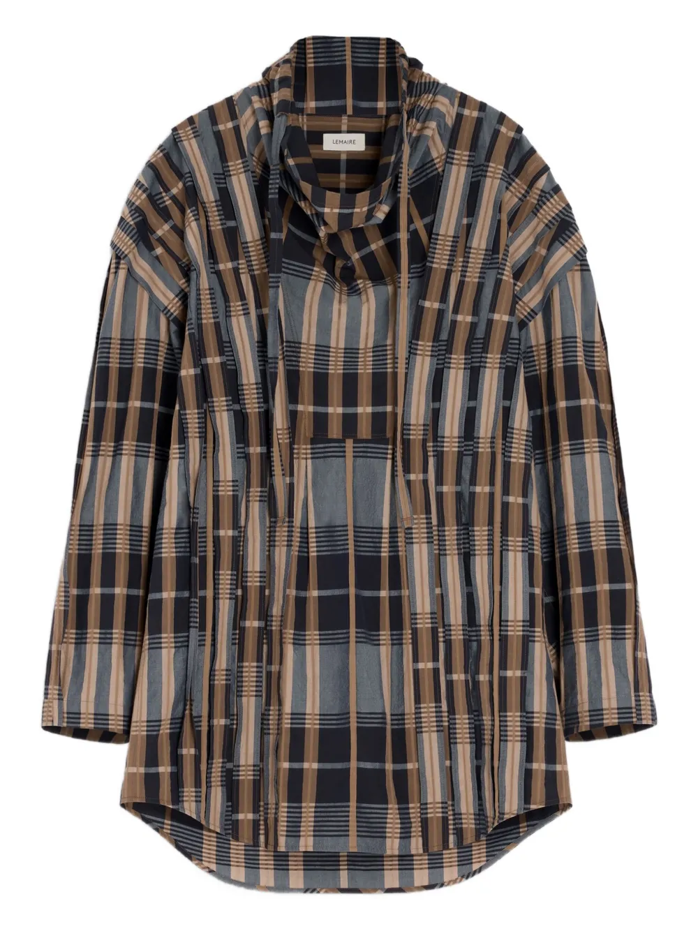 Lemaire Topstitched Striped Blouse In Multi