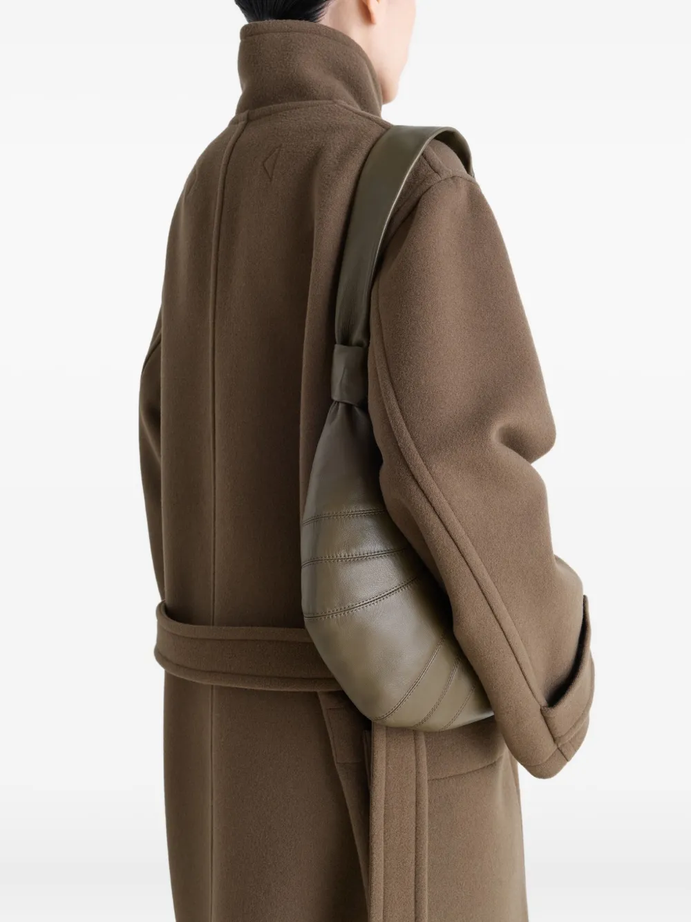 LEMAIRE large Croissant panelled shoulder bag Groen
