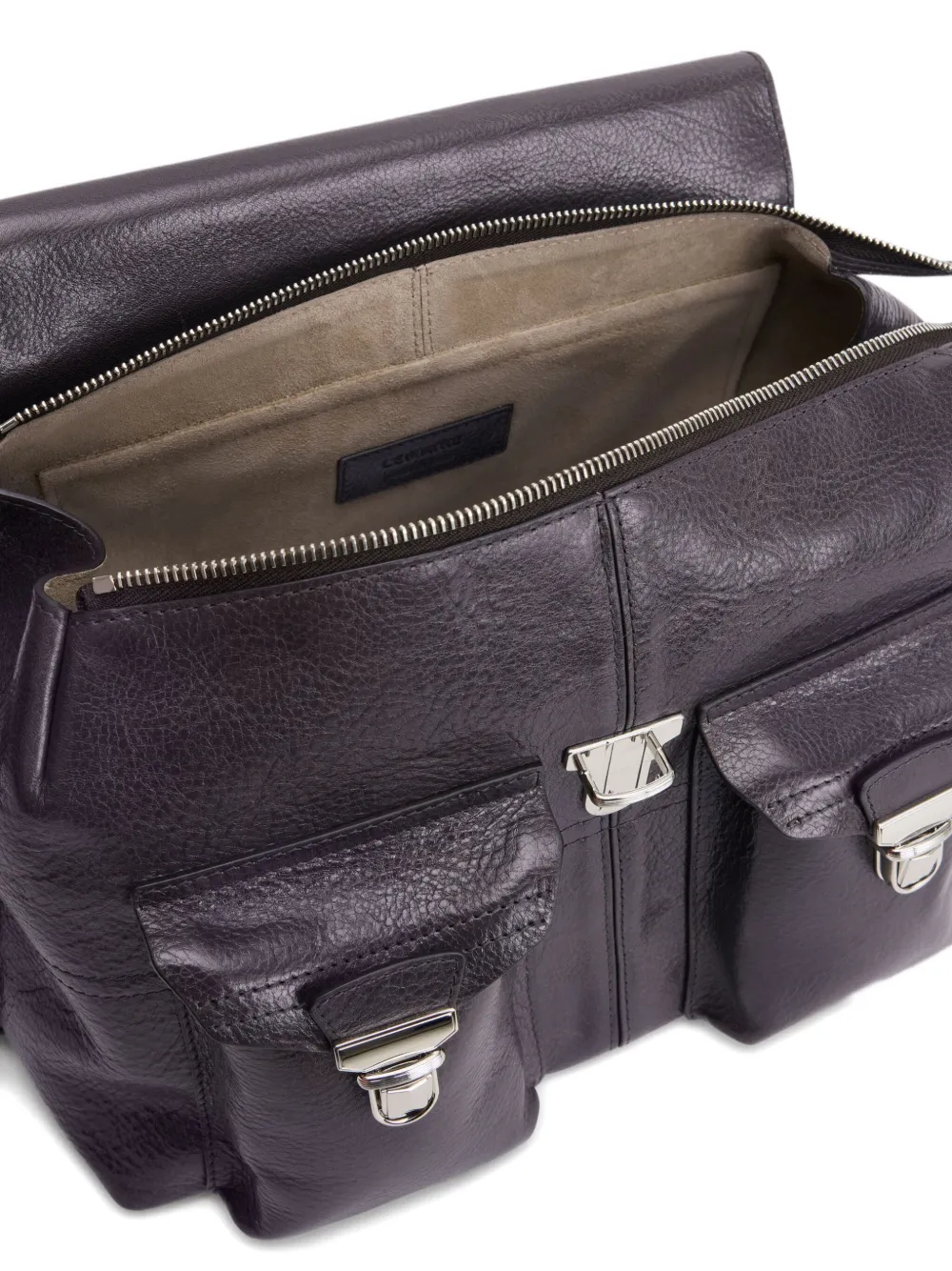 LEMAIRE medium Gear leather shoulder bag Zwart