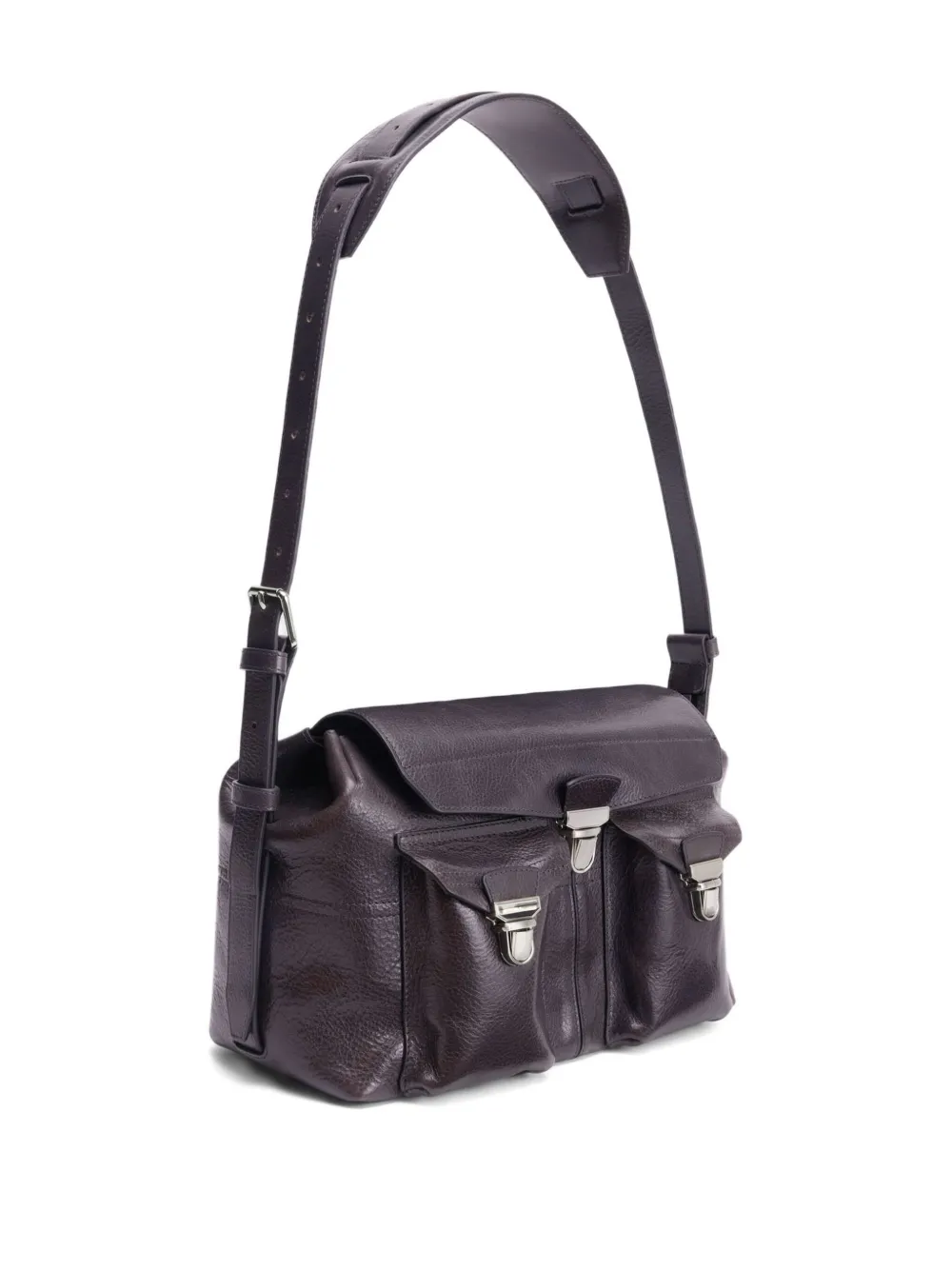 LEMAIRE medium Gear leather shoulder bag Zwart