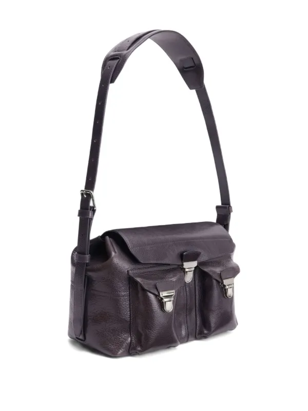 新作*Lemaire*ギア レザーショルダーバッグ ブラック LEMAIRE ギア レザーショルダーバッグ M | ブラック | FARFETCH JP