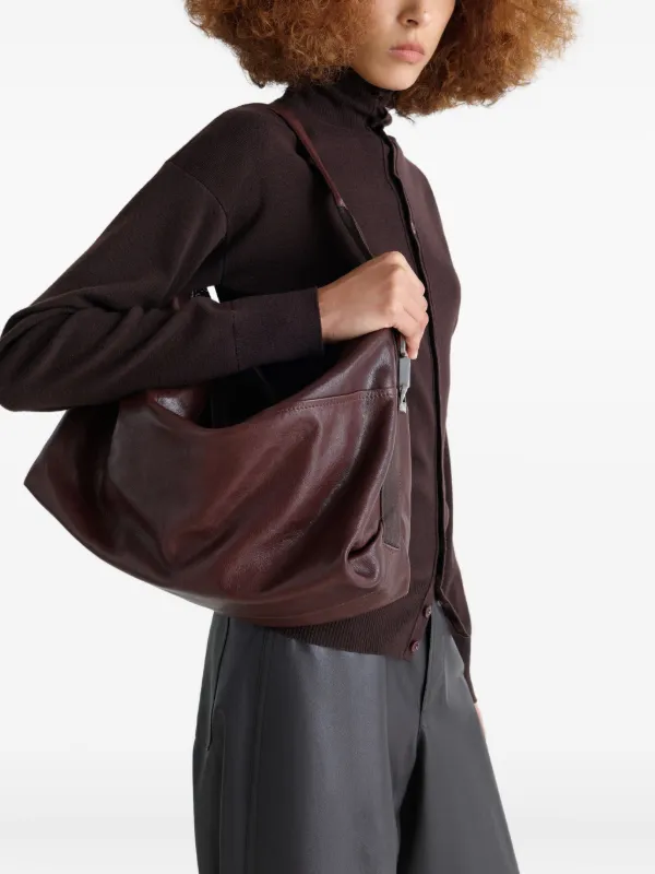 LEMAIRE Berlingot Shoulder Bag In Leather | Brown | FARFETCH