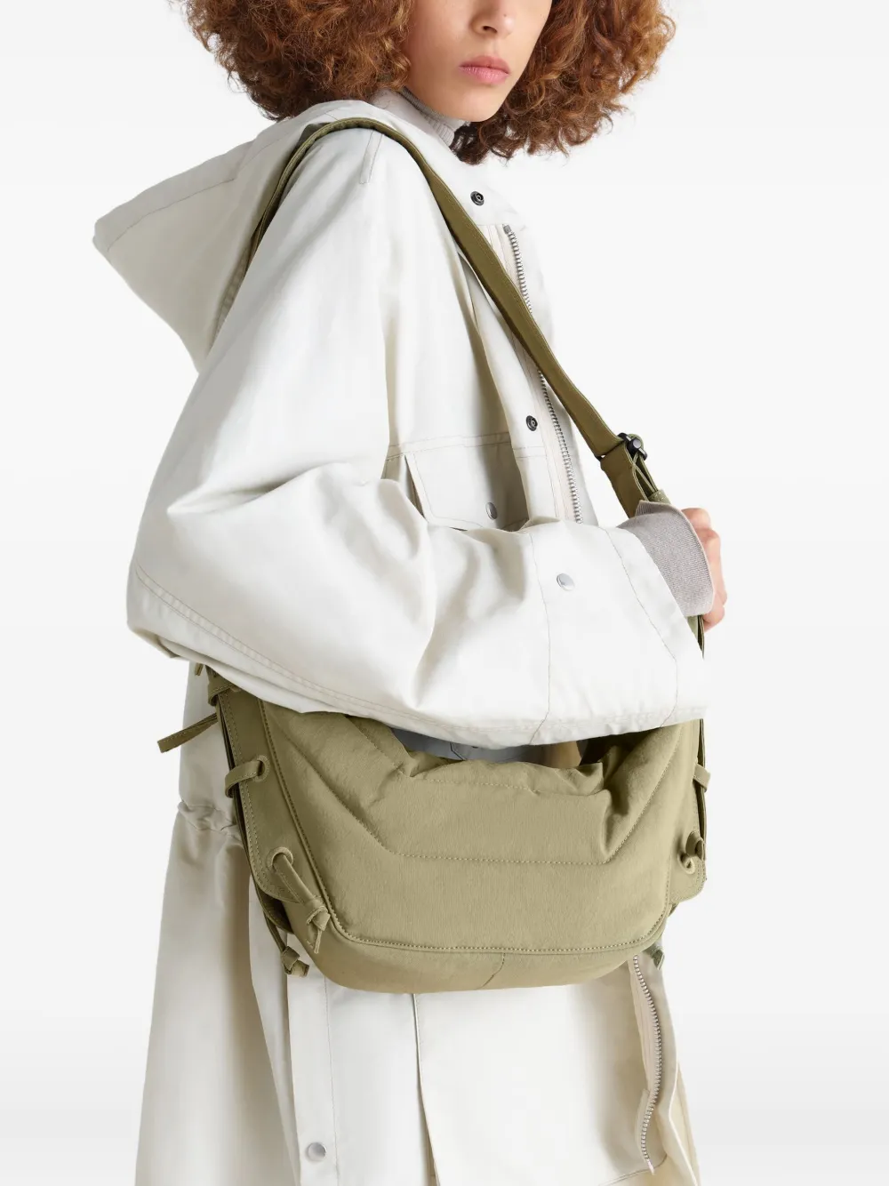 LEMAIRE small Soft Game quilted shoulder bag Groen