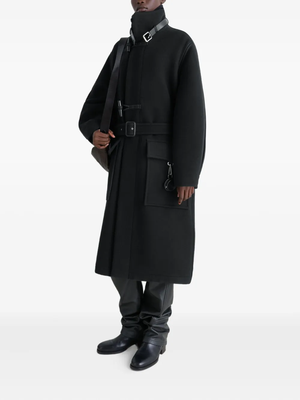 LEMAIRE belted toggle-fastening coat | Cropped Jackets | Image 2