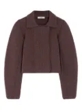 LEMAIRE felted double-breasted blouson - Brown