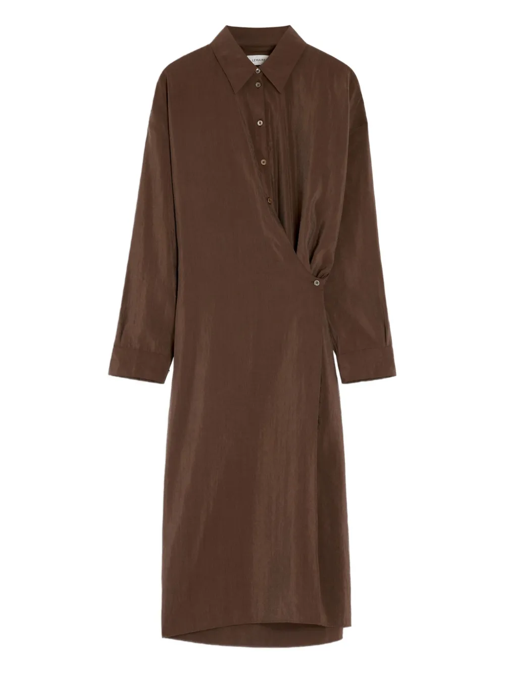 twisted shirt midi day dress