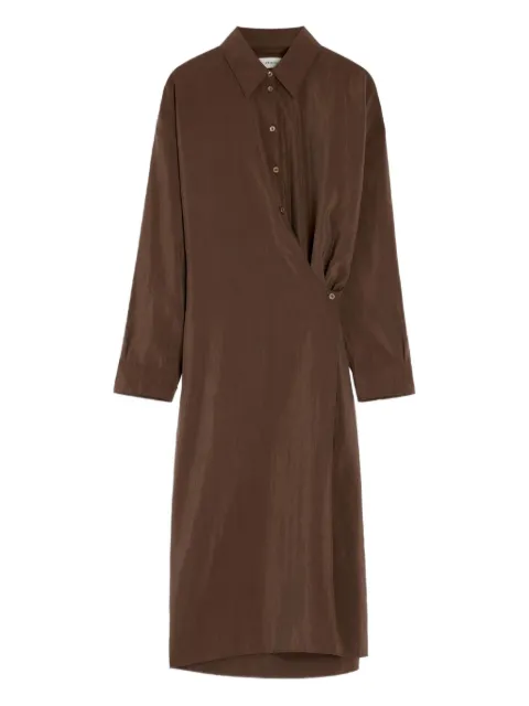 LEMAIRE twisted shirt midi day dress