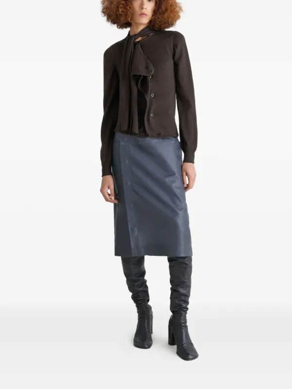 LEMAIRE タイネック ニットベスト | ブラウン | FARFETCH JP