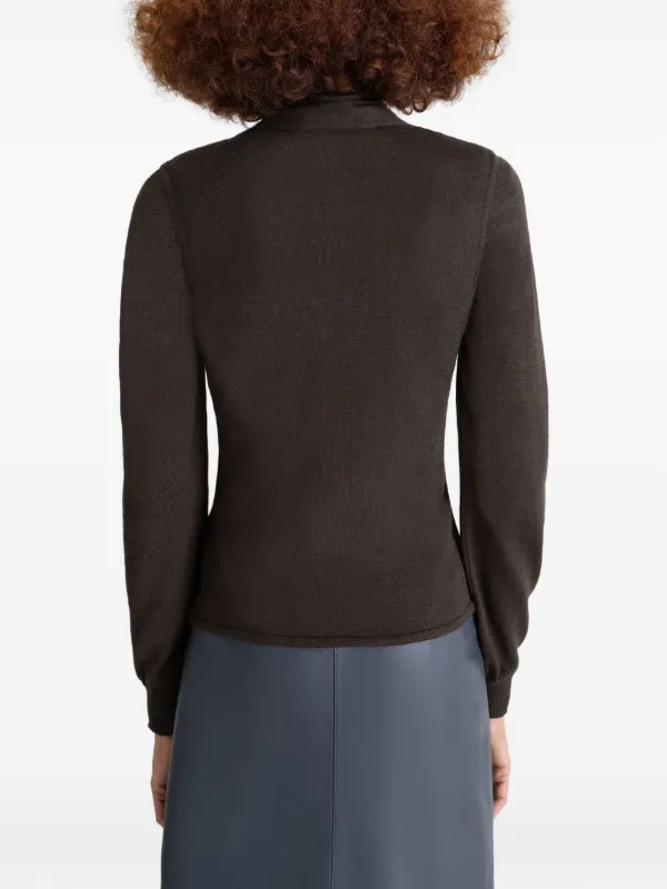 LEMAIRE タイネック ニットベスト | ブラウン | FARFETCH JP