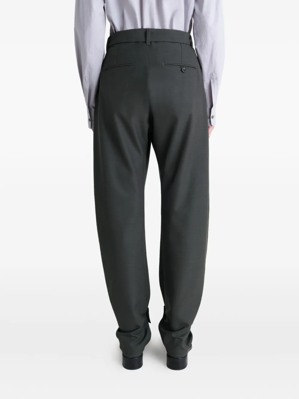 Lemaire Curved Tailored Pants In Gray