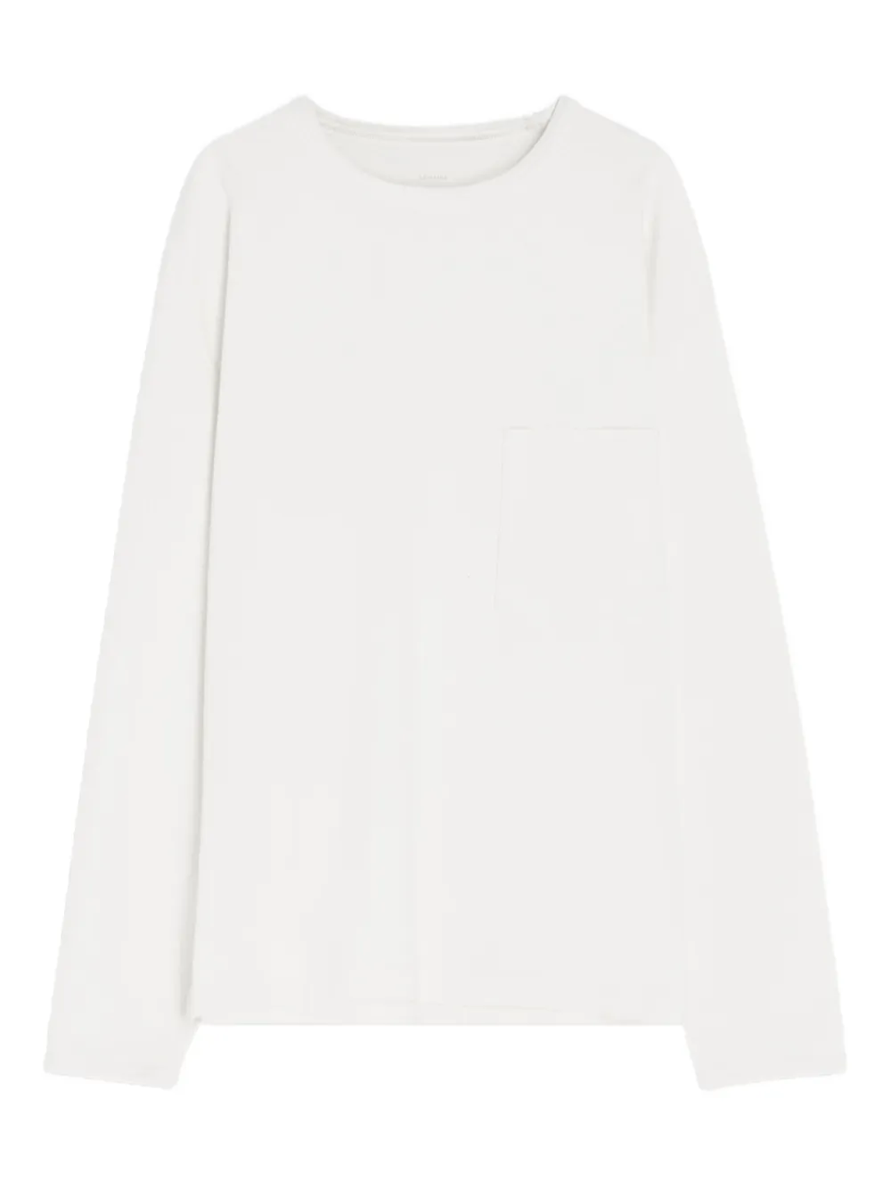 LEMAIRE T-shirt met opgestikte zak en lange mouwen Wit