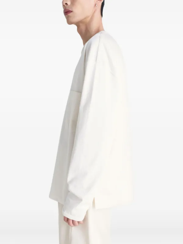 LEMAIRE patch-pocket long-sleeve T-shirt | White | FARFETCH ID